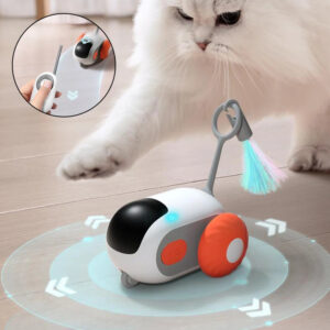 Remote Control Interactive Cat Car Toy – USB Rechargeable, Self-Moving Smart Chasing Toy