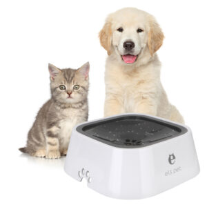 1.5L Cat & Dog Water Bowl – Anti-Overflow Floating Bowl & Slow Water Feeder Dispenser