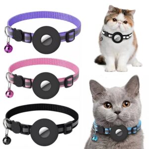 Reflective Waterproof Collar Holder Case for AirTag – Protective Cover for Cat & Dog Nylon Collars