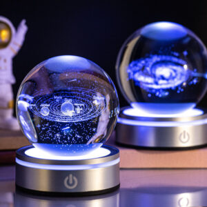 Creative 3D Inner Carving Luminous Crystal Ball – Colorful Gradient Night Lamp