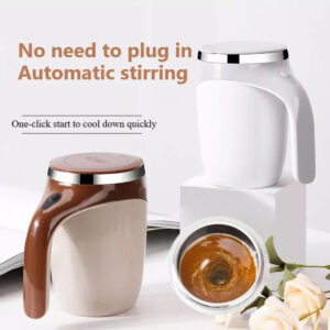 Rechargeable Automatic Stirring Cup – Electric Rotating Coffee & Milkshake Cup with Magnetic Stirring