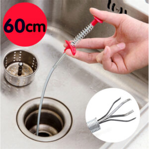 60CM Spring Pipe Dredger – Drain Clog Remover & Hair Cleaner for Kitchen & Household